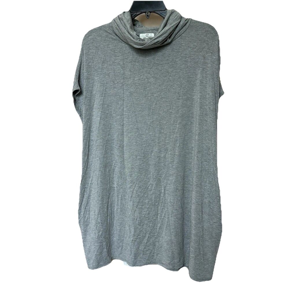 P Cill Top Women’s Med Sleeveless Pullover Gray Remi Cowl Neck Athleisure Lounge